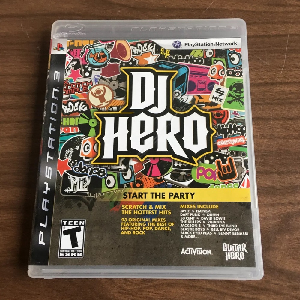 DJ Hero PS3 Playstation 3 DJ Start The Party Video Game Sony Music Teen